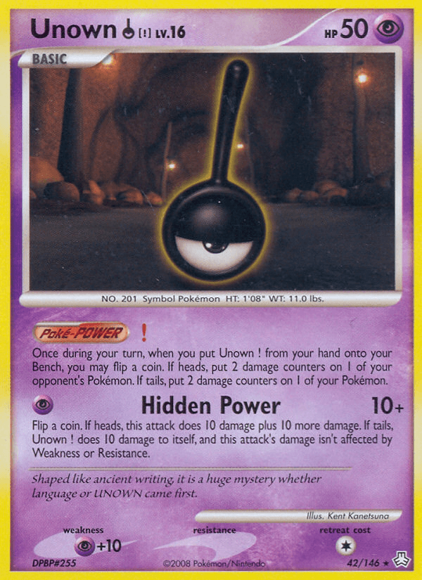Carta Unown [!] 42/146 do set Legends Awakened — Pokémon TCG | Bynx