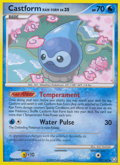 Carta Castform Rain Form 49/146 do set Legends Awakened — Pokémon TCG | Bynx