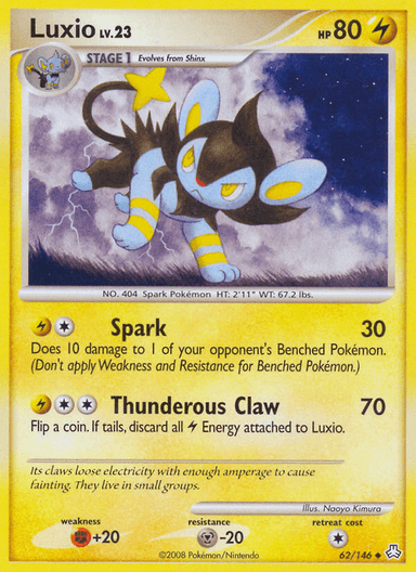 Carta Luxio 62/146 do set Legends Awakened — Pokémon TCG | Bynx