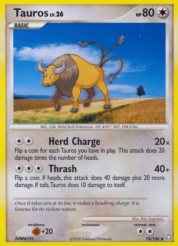 Carta Tauros 74/146 do set Legends Awakened — Pokémon TCG | Bynx