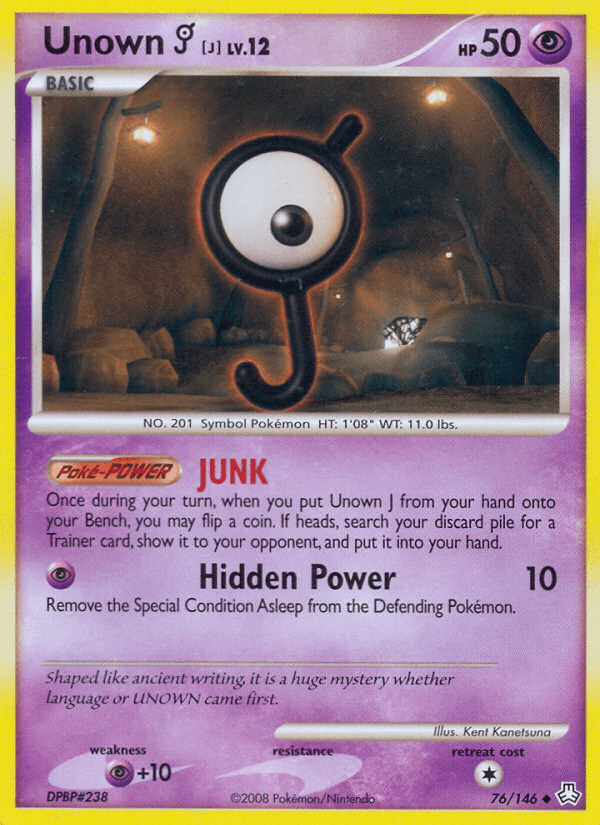 Carta Unown [J] 76/146 do set Legends Awakened — Pokémon TCG | Bynx