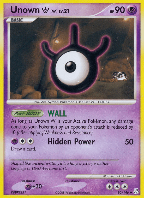 Carta Unown [W] 80/146 do set Legends Awakened — Pokémon TCG | Bynx