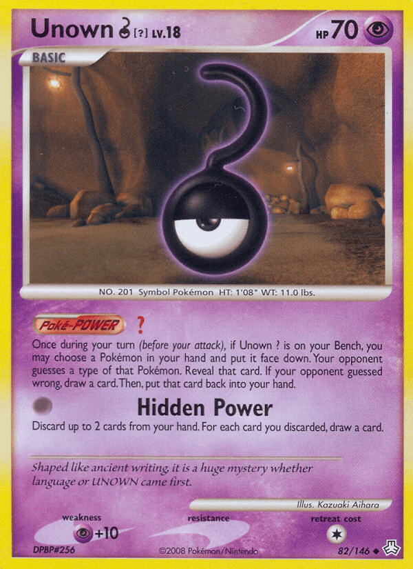 Carta Unown [?] 82/146 do set Legends Awakened — Pokémon TCG | Bynx