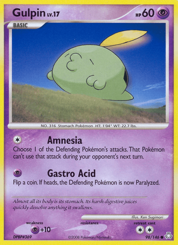 Carta Gulpin 98/146 do set Legends Awakened — Pokémon TCG | Bynx