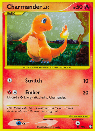 Carta Charmander 101/100 do set Stormfront — Pokémon TCG | Bynx