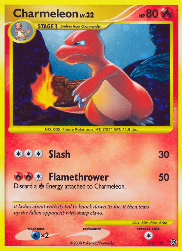 Carta Charmeleon 102/100 do set Stormfront — Pokémon TCG | Bynx