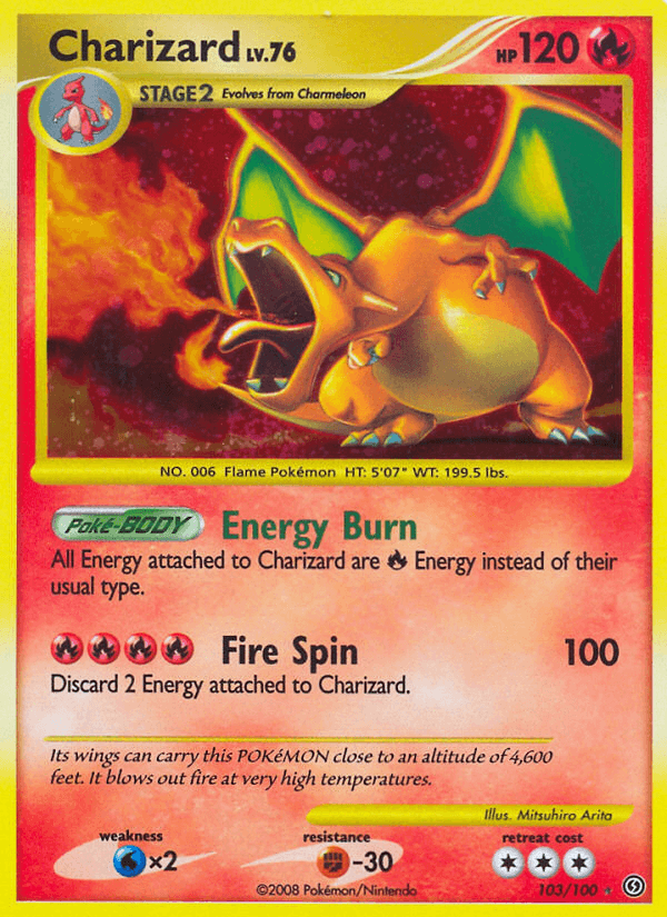 Carta Charizard 103/100 do set Stormfront — Pokémon TCG | Bynx