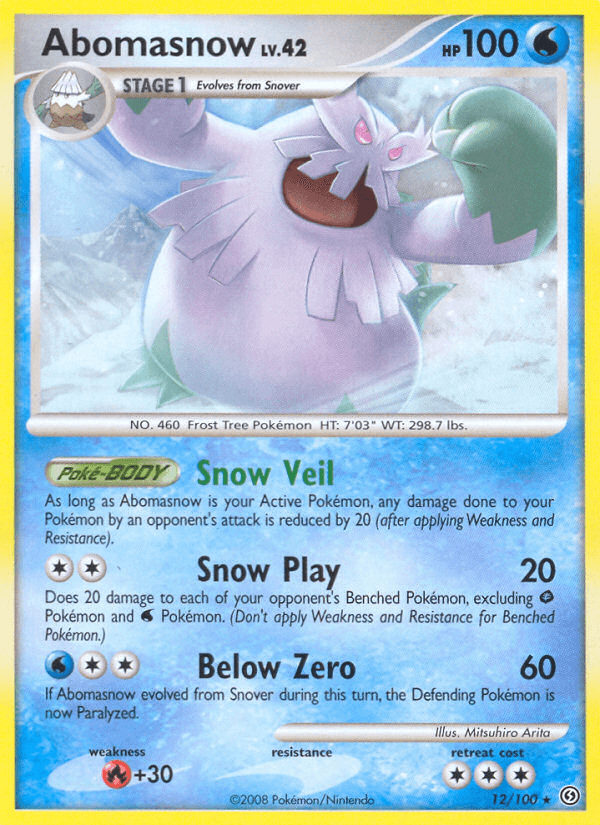 Carta Abomasnow 12/100 do set Stormfront — Pokémon TCG | Bynx
