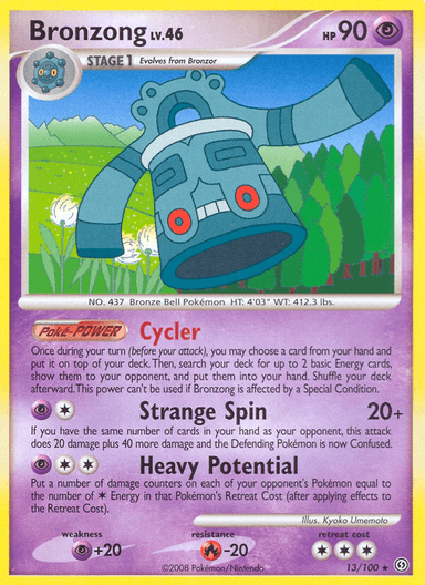 Carta Bronzong 13/100 do set Stormfront — Pokémon TCG | Bynx