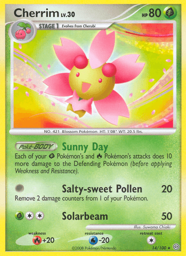 Carta Cherrim 14/100 do set Stormfront — Pokémon TCG | Bynx