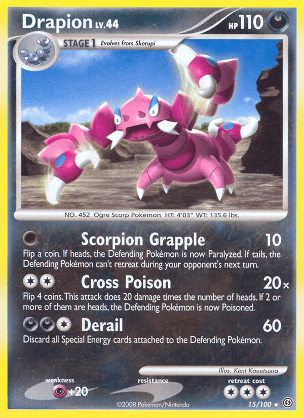 Carta Drapion 15/100 do set Stormfront — Pokémon TCG | Bynx