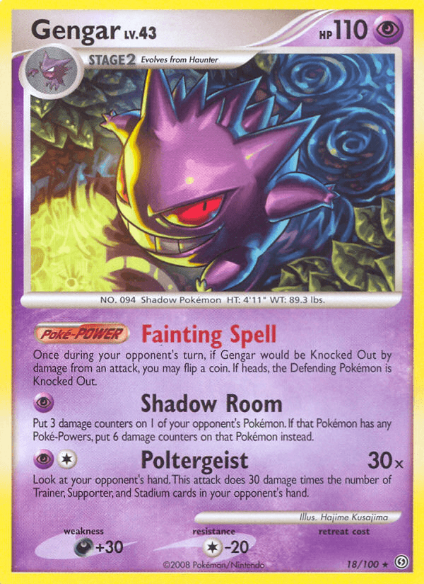 Carta Gengar 18/100 do set Stormfront — Pokémon TCG | Bynx