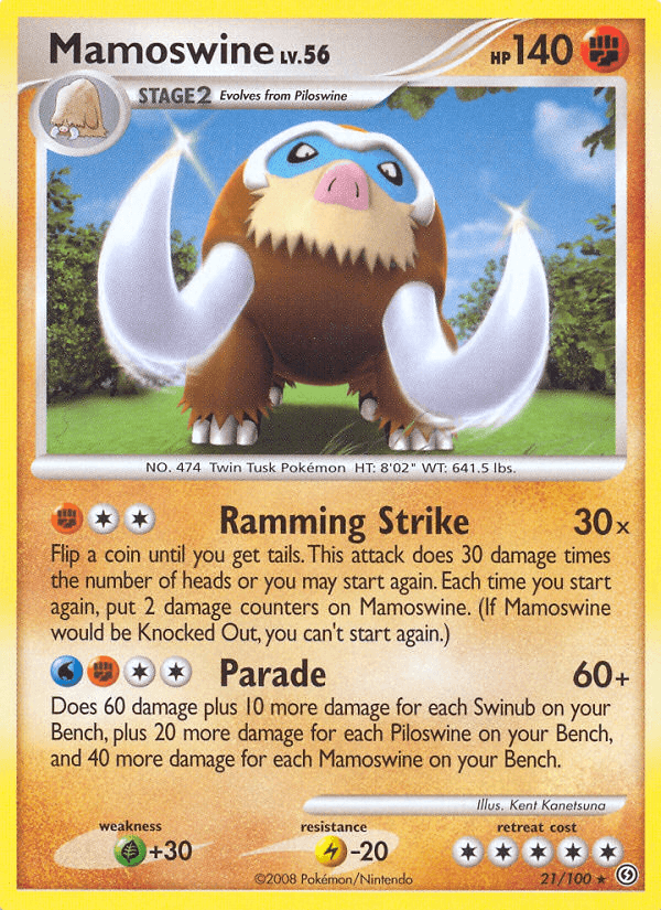 Carta Mamoswine 21/100 do set Stormfront — Pokémon TCG | Bynx
