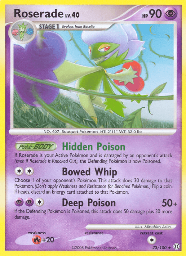 Carta Roserade 23/100 do set Stormfront — Pokémon TCG | Bynx