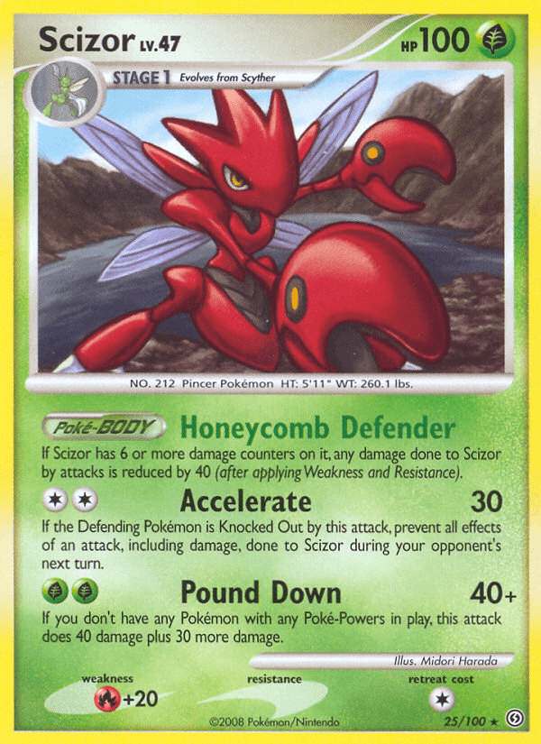 Carta Scizor 25/100 do set Stormfront — Pokémon TCG | Bynx