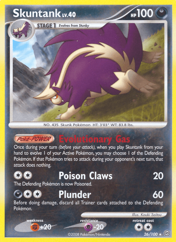 Carta Skuntank 26/100 do set Stormfront — Pokémon TCG | Bynx
