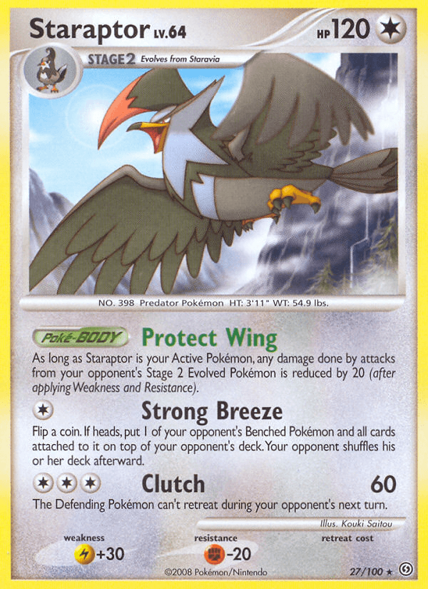 Carta Staraptor 27/100 do set Stormfront — Pokémon TCG | Bynx