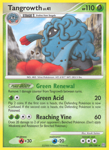 Carta Tangrowth 29/100 do set Stormfront — Pokémon TCG | Bynx