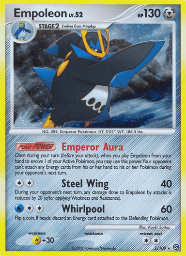 Carta Empoleon 2/100 do set Stormfront — Pokémon TCG | Bynx