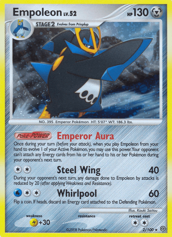 Carta Empoleon 2/100 do set Stormfront — Pokémon TCG | Bynx