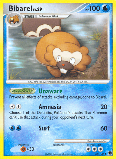 Carta Bibarel 32/100 do set Stormfront — Pokémon TCG | Bynx