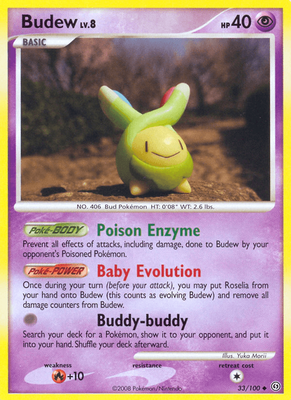 Carta Budew 33/100 do set Stormfront — Pokémon TCG | Bynx