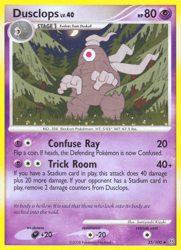 Carta Dusclops 35/100 do set Stormfront — Pokémon TCG | Bynx
