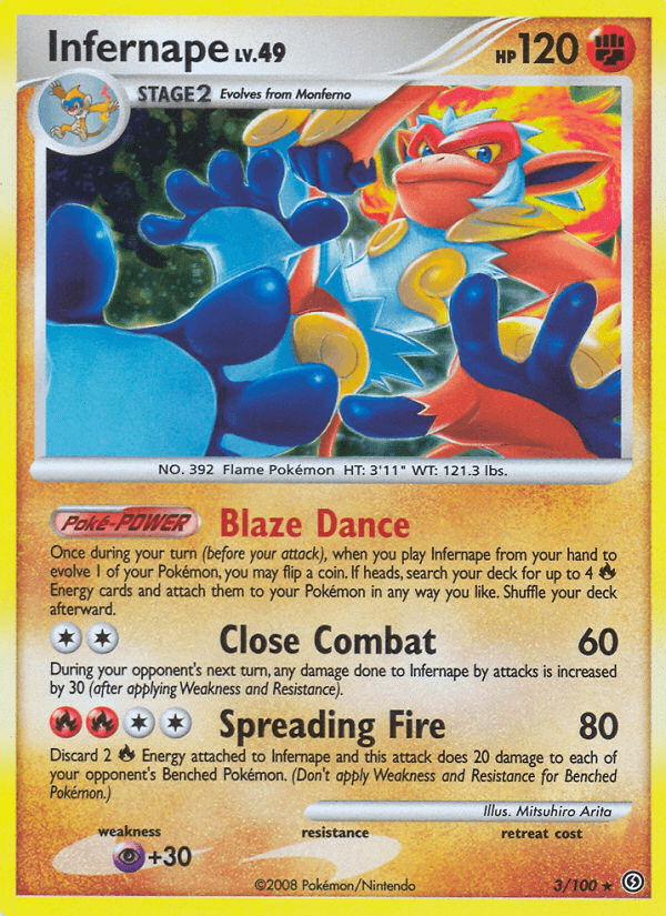 Carta Infernape 3/100 do set Stormfront — Pokémon TCG | Bynx