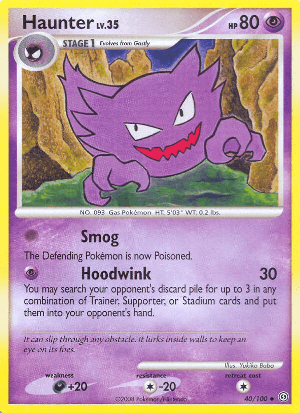 Carta Haunter 40/100 do set Stormfront — Pokémon TCG | Bynx