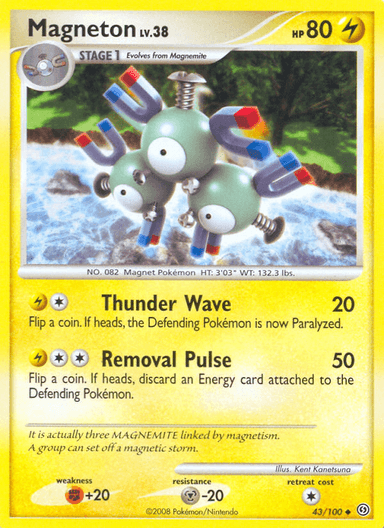 Carta Magneton 43/100 do set Stormfront — Pokémon TCG | Bynx