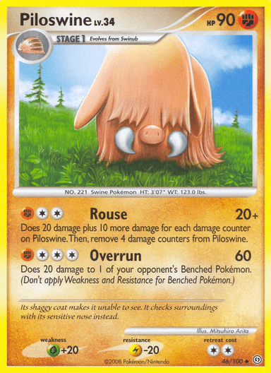 Carta Piloswine 46/100 do set Stormfront — Pokémon TCG | Bynx