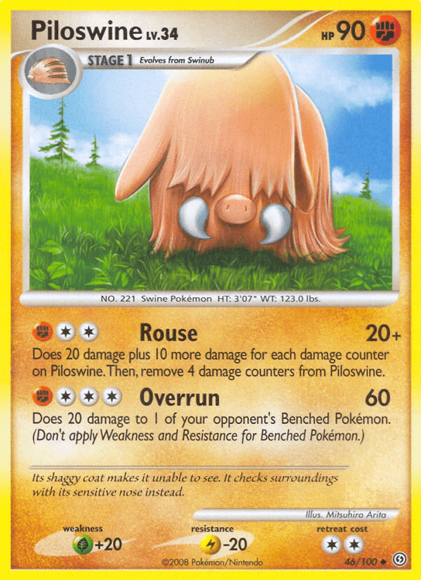 Carta Piloswine 46/100 do set Stormfront — Pokémon TCG | Bynx