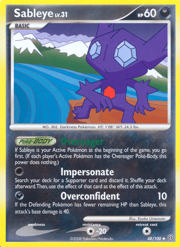 Carta Sableye 48/100 do set Stormfront — Pokémon TCG | Bynx