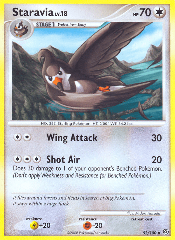 Carta Staravia 52/100 do set Stormfront — Pokémon TCG | Bynx