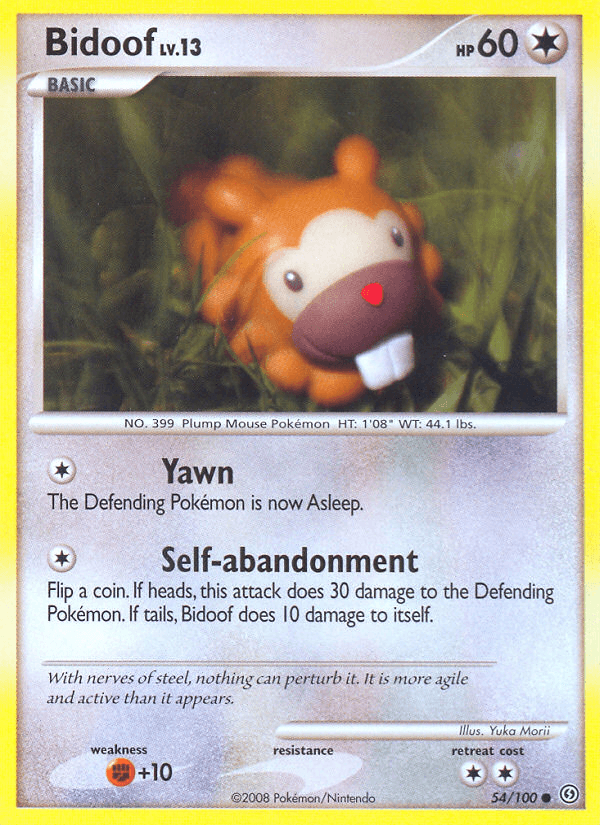 Carta Bidoof 54/100 do set Stormfront — Pokémon TCG | Bynx