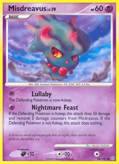 Carta Misdreavus 68/100 do set Stormfront — Pokémon TCG | Bynx