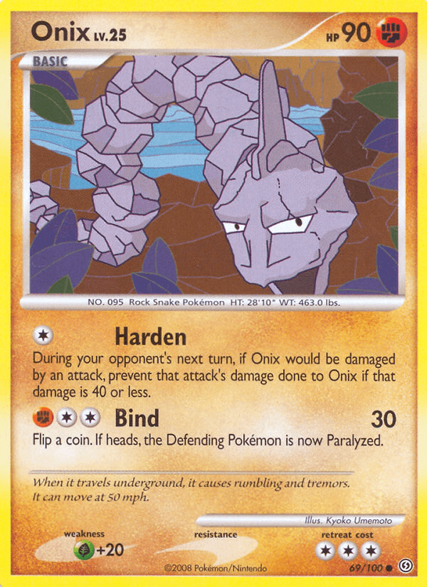 Carta Onix 69/100 do set Stormfront — Pokémon TCG | Bynx