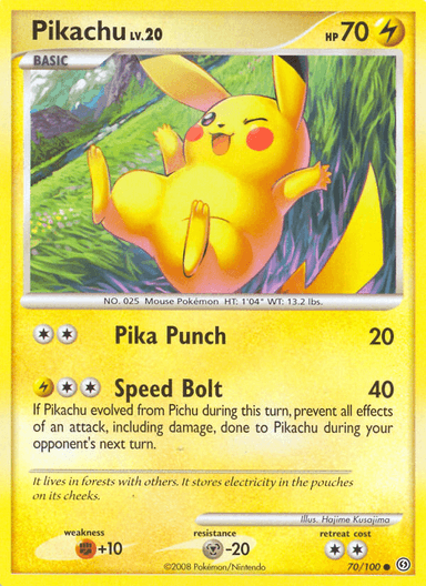Carta Pikachu 70/100 do set Stormfront — Pokémon TCG | Bynx