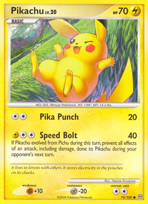 Carta Pikachu 70/100 do set Stormfront — Pokémon TCG | Bynx