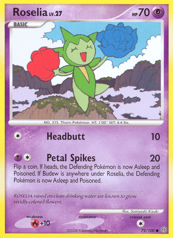 Carta Roselia 72/100 do set Stormfront — Pokémon TCG | Bynx