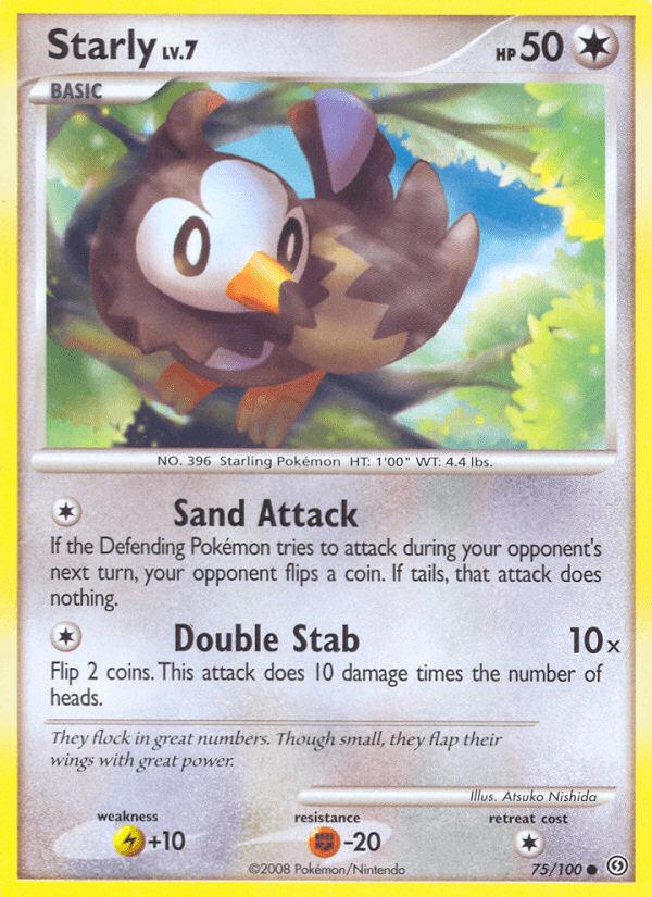 Carta Starly 75/100 do set Stormfront — Pokémon TCG | Bynx