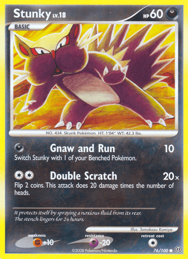 Carta Stunky 76/100 do set Stormfront — Pokémon TCG | Bynx
