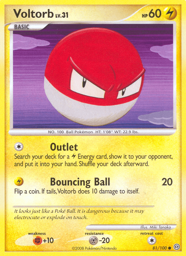 Carta Voltorb 81/100 do set Stormfront — Pokémon TCG | Bynx