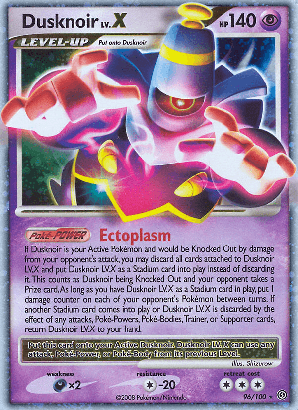 Carta Dusknoir LV.X 96/100 do set Stormfront — Pokémon TCG | Bynx