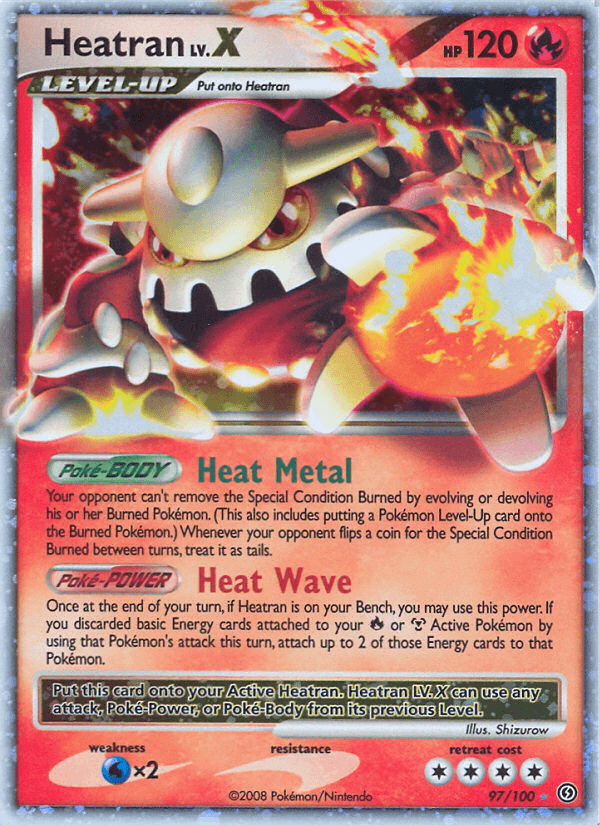 Carta Heatran LV.X 97/100 do set Stormfront — Pokémon TCG | Bynx