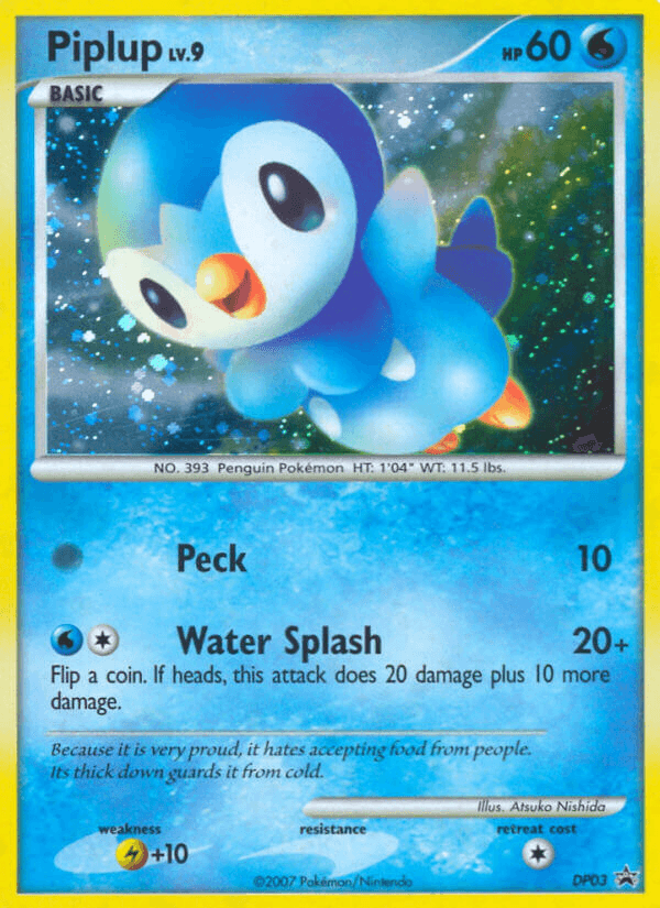 Carta Piplup DP03/56 do set DP Black Star Promos — Pokémon TCG | Bynx