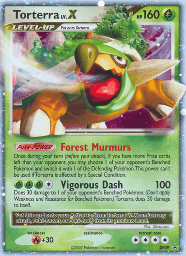 Carta Torterra LV.X DP09/56 do set DP Black Star Promos — Pokémon TCG | Bynx