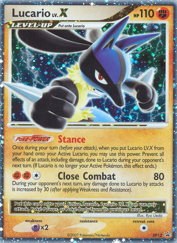 Carta Lucario LV.X DP12/56 do set DP Black Star Promos — Pokémon TCG | Bynx
