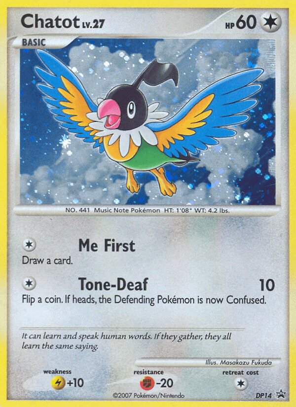 Carta Chatot DP14/56 do set DP Black Star Promos — Pokémon TCG | Bynx