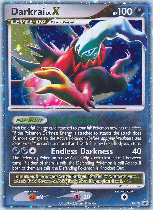 Carta Darkrai LV.X DP19/56 do set DP Black Star Promos — Pokémon TCG | Bynx